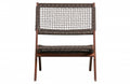 FOLDING WEAVE EUCALYPTUS WOOD CHAIR OUTDOOR