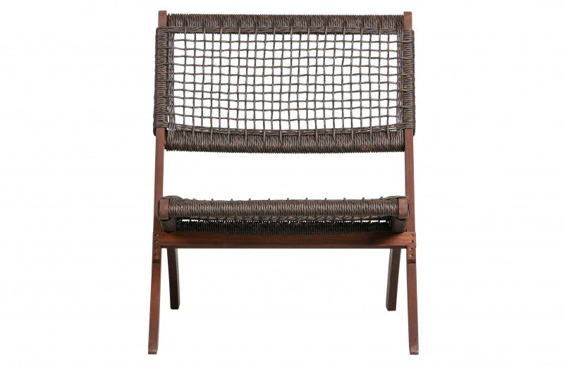 FOLDING WEAVE EUCALYPTUS WOOD CHAIR OUTDOOR