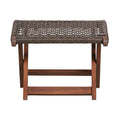FOLDING WEAVE EUCALYPTUS WOOD STOOL OUTDOOR