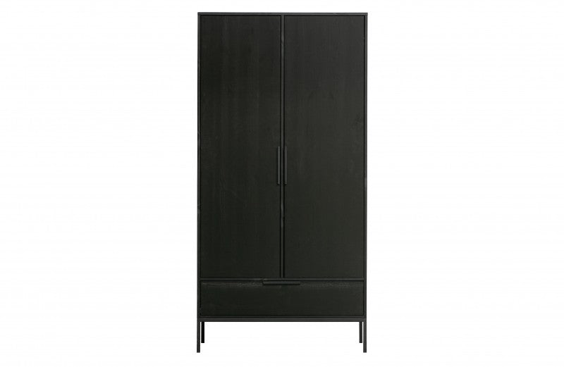 PINE BLACK 2 DOOR 1 DRAWER