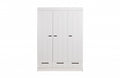WARDROBE 3 STRIP DOORS BASIC WHITE