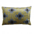 SILK IKAT CUSHION COVER YELLOW BLACK