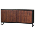 SIDEBOARD SHEESAME WOOD BROWN 4 DOORS