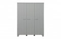 WARDROBE 3 DOORS PINE WOOD GREY