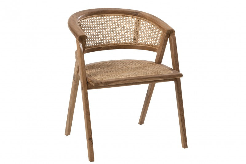 ARMCHAIR BOLD TEAK RATTAN