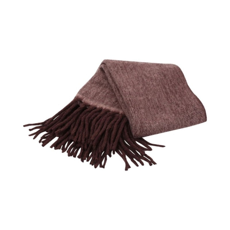 THROW MOHAIR PURPLE HERING BONE