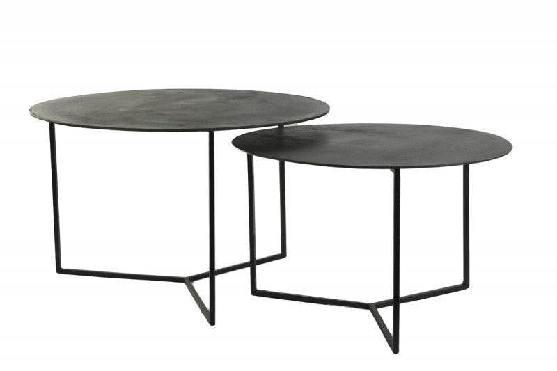 CAFE TABLE ANTIK LEAD METAL BLACK