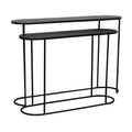 CONSOLE TABLE BOBO ANTIQUE LEAD BLACK SET OF 2