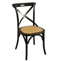 DINING CHAIR X BACK BLACK