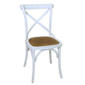 DINING CHAIR X BACK WHITE