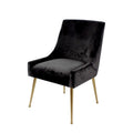 ARMCHAIR CHRIS GREY VELVET GOLD LEG