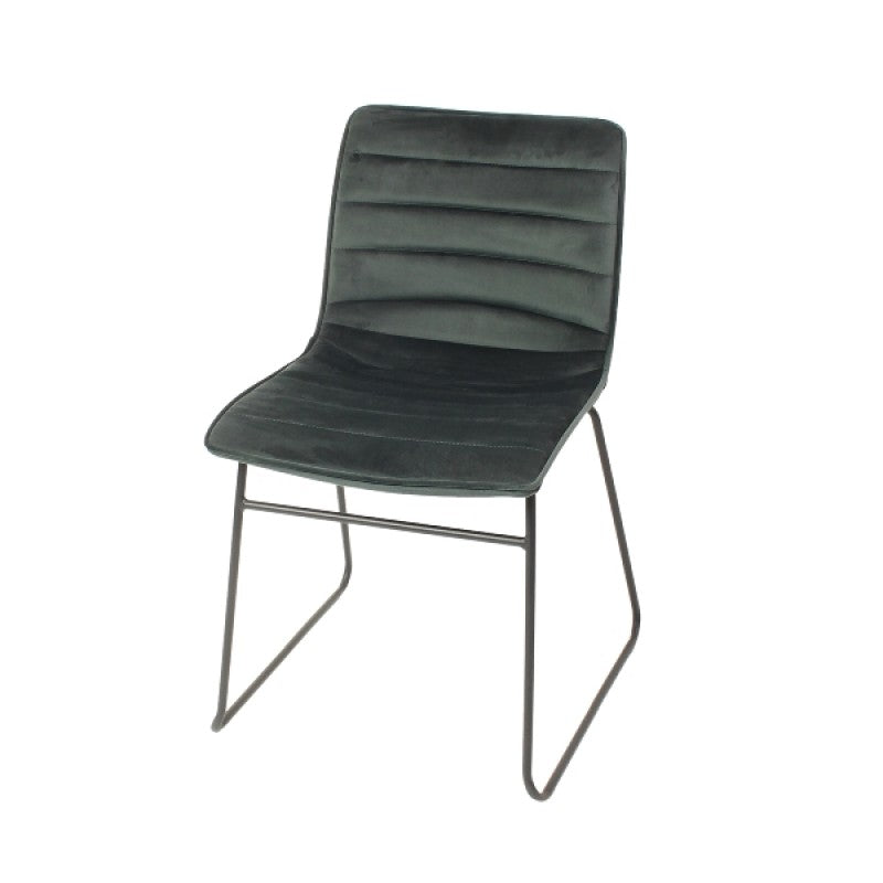 DINING CHAIR GREY VELVET