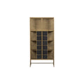 ANTIQUE BRASS GLASS DOOR CABINET