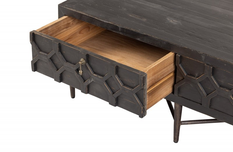 CAFE TABLE HEXA BLACK 120