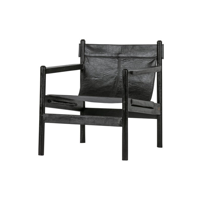 CAMP ARMCHAIR BLACK LEATHER