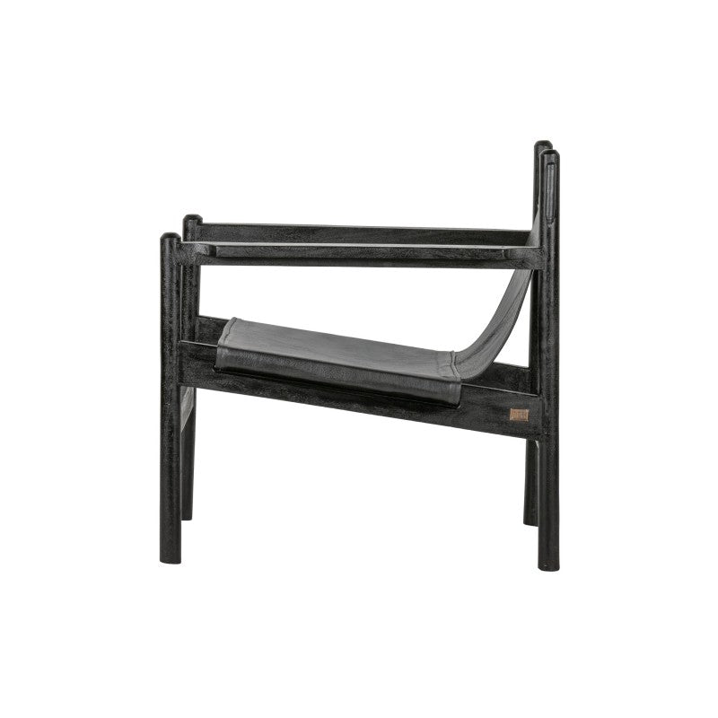 CAMP ARMCHAIR BLACK LEATHER