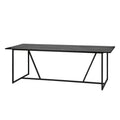 DINING TABLE BLACK BRUSHED TOP RCH METAL LEG 220