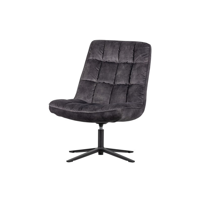 ARMCHAIR JB ANTRACIT VELVET TURNING