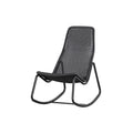 PLASTIC RATTAN ROCKING CHAIR BLACK OUTDOOR