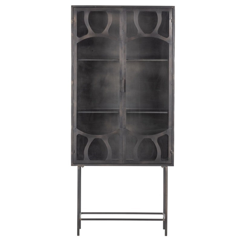 SEC GLASS DOOR BLACK METAL CABINET