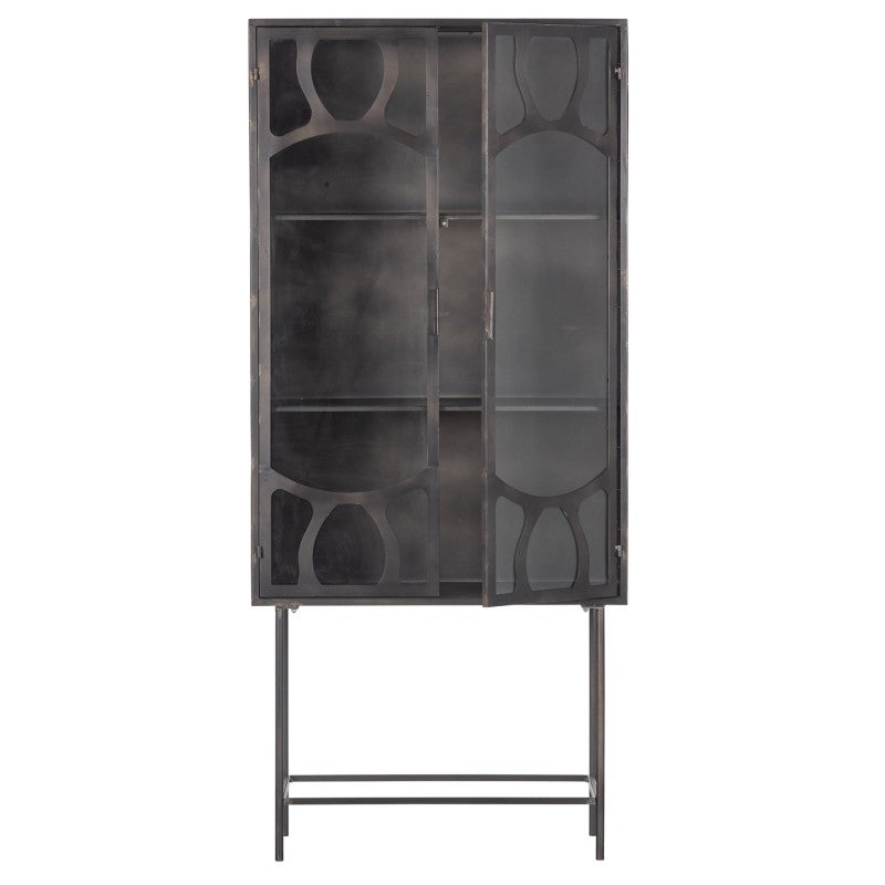 SEC GLASS DOOR BLACK METAL CABINET
