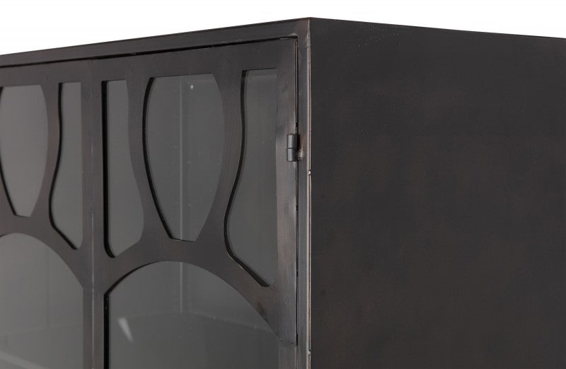SEC GLASS DOOR BLACK METAL CABINET