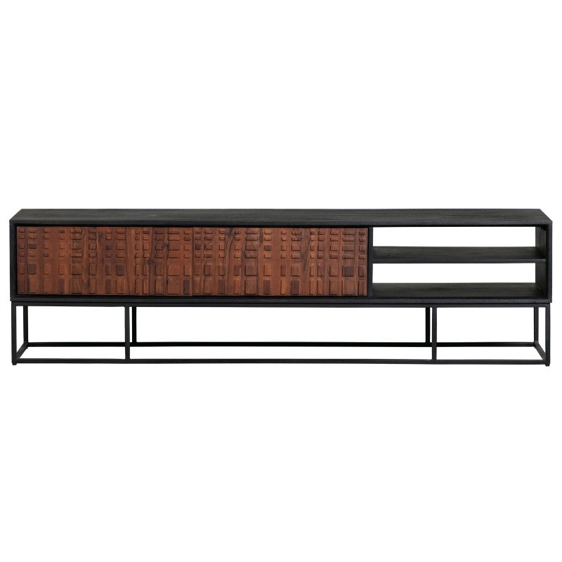 TV STAND WALNUT BLACK 175