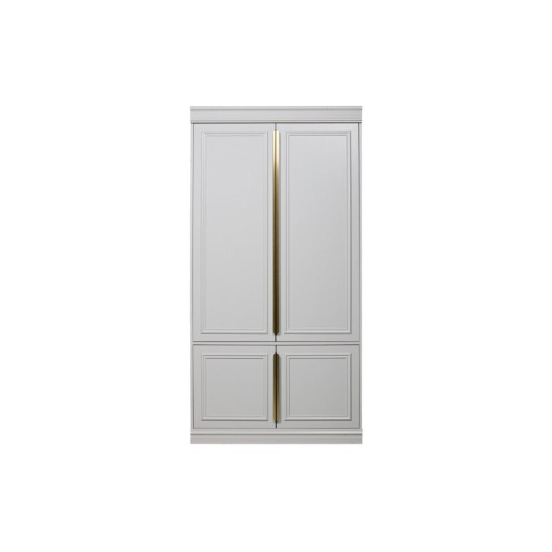 WARDROB CABINET LIGHT GREY METAL HANDLER