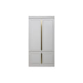 WARDROB CABINET LIGHT GREY METAL HANDLER