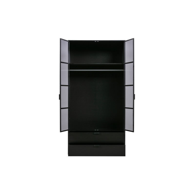 WARDROBE BLACK SMOKED GLASS DOOR