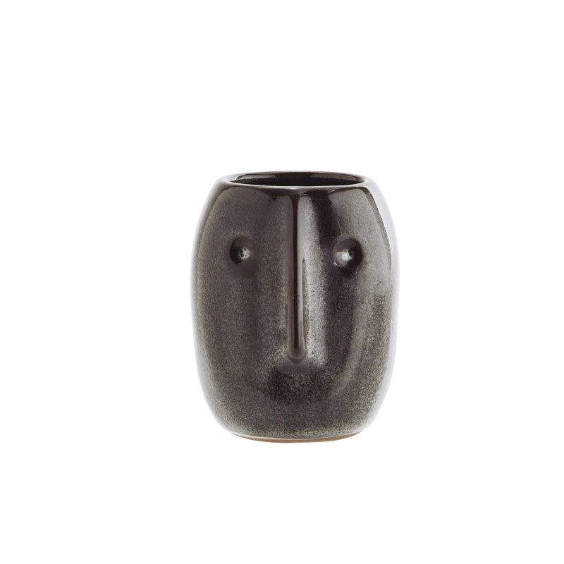 POT FLOWER WITH FACE LONG IMPRINT