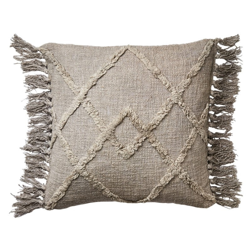 CUSHION COVER W 50 GREY TUFTED