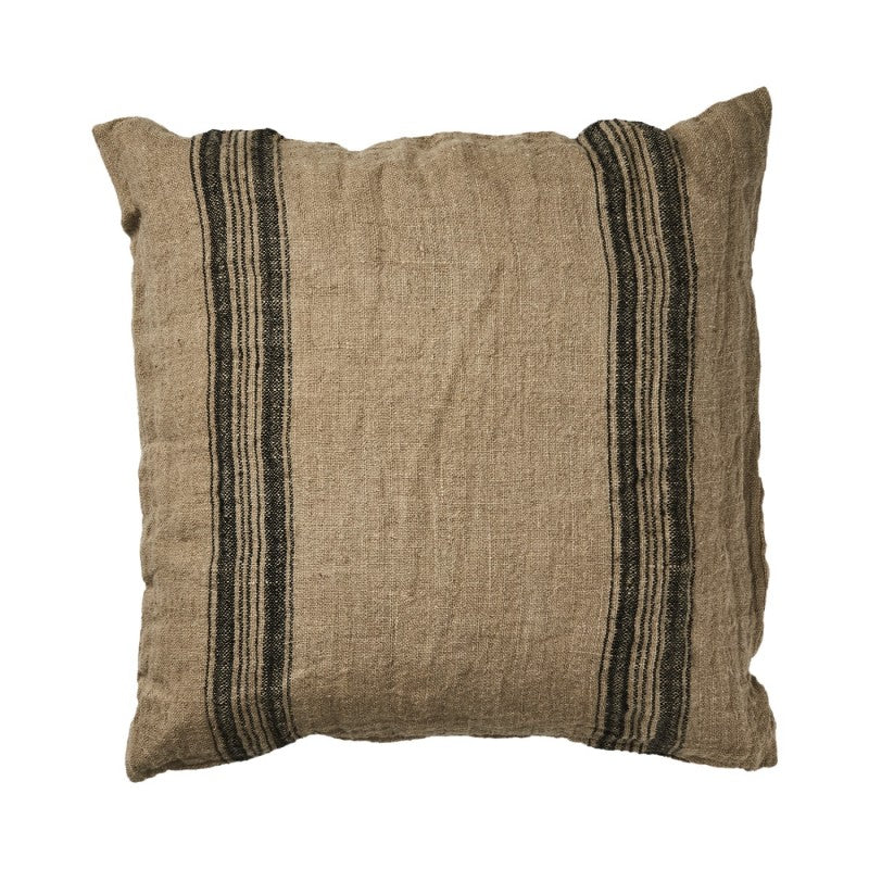 CUSHION COVER FRED NATURAL BLACK 50