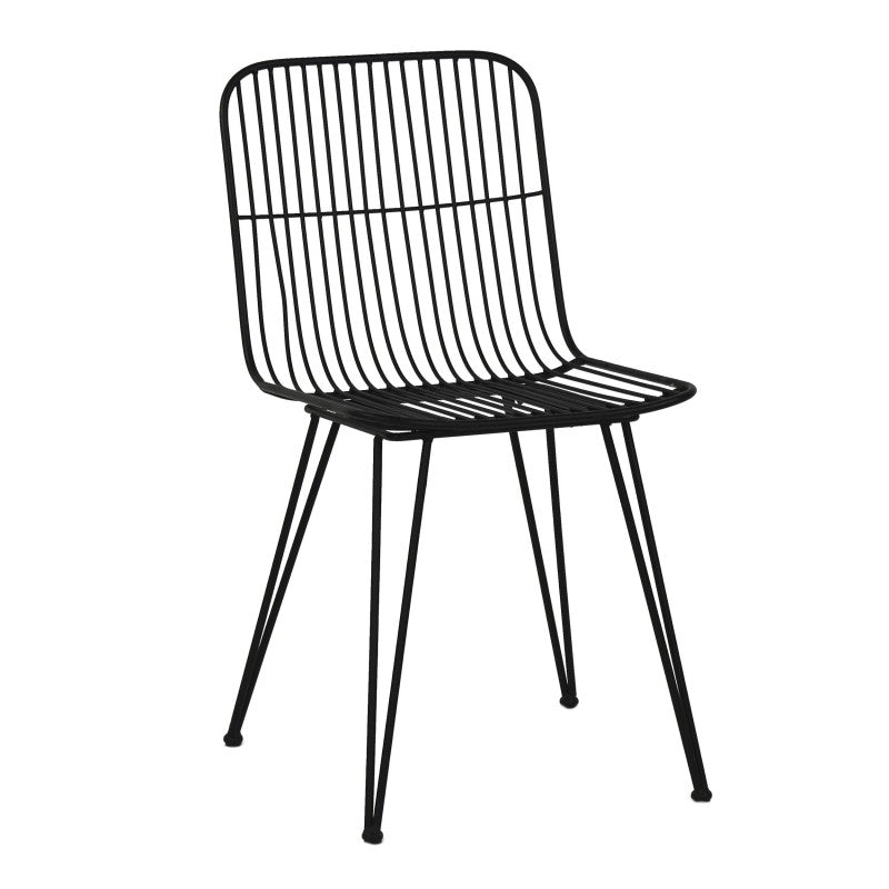 DINING CHAIR BLACK METAL WAND