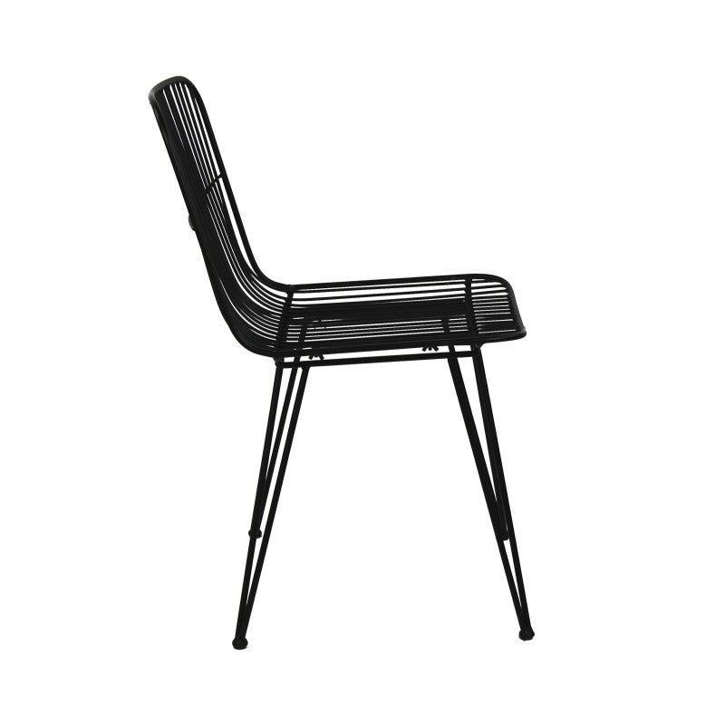 DINING CHAIR BLACK METAL WAND