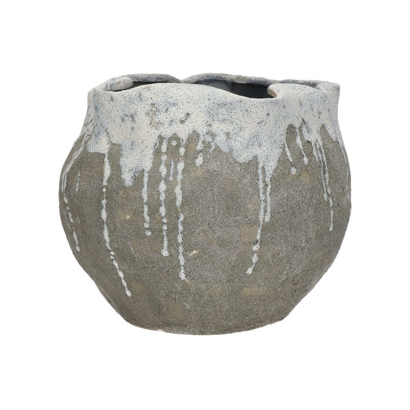 VASE SPILL NATURAL WHITE CERAMICS