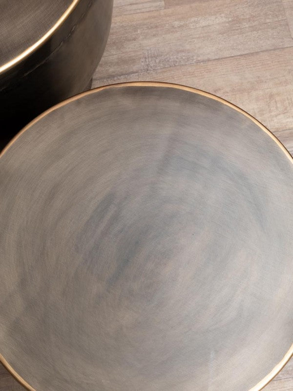 CAFE TABLE R DARK BRONZE SET OF 2