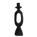 CANDLE HOLDER O LARGE WOOD