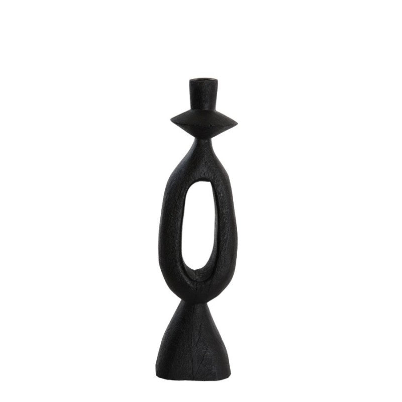 CANDLE HOLDER O WOOD MEDIUM