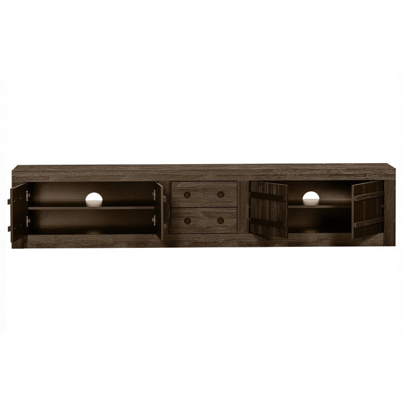 KAO TV UNIT BRUSHED PINE BROWN