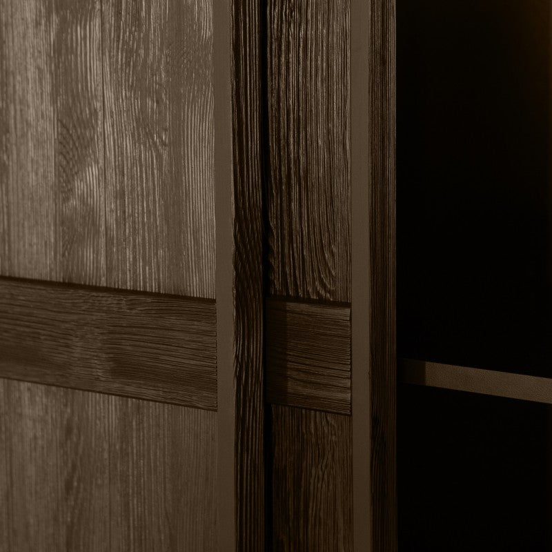KAO DEEP BRUSHED PINE CABINET BROWN SLIDING DOOR 215