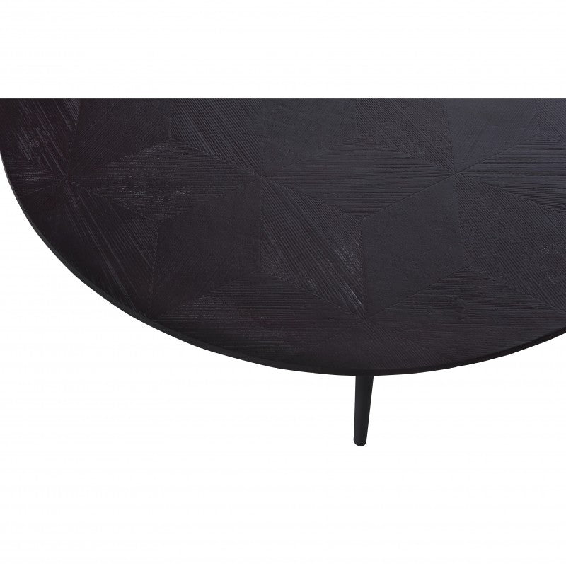 KARO BLACK BROWN METAL CAFETABLE 100