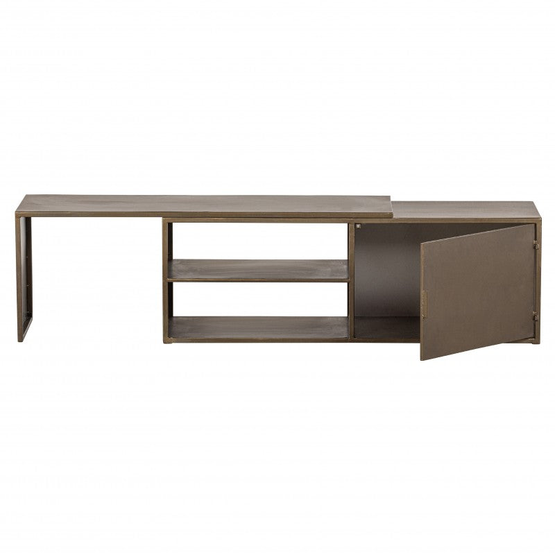 JN METAL TV STAND ANTIQUE BRASS 160