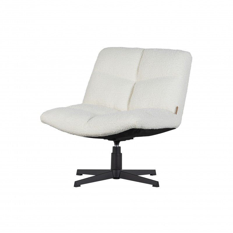 ARMCHAIR TURNING BOUCLE WHITE 80