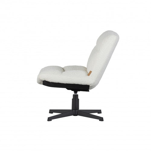 ARMCHAIR TURNING BOUCLE WHITE 80
