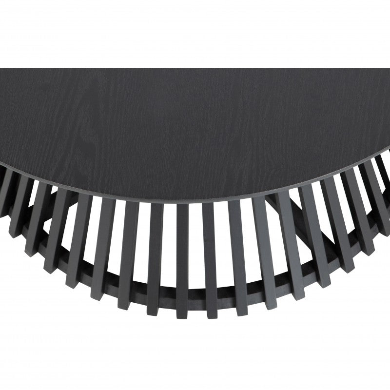 CAFE TABLE BLACK SLAT LEG 80