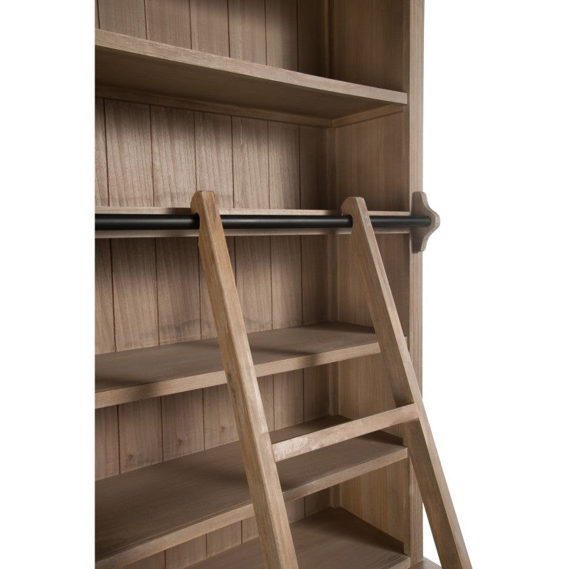 CABINET LIBARY NATUR GREY LADDER 232