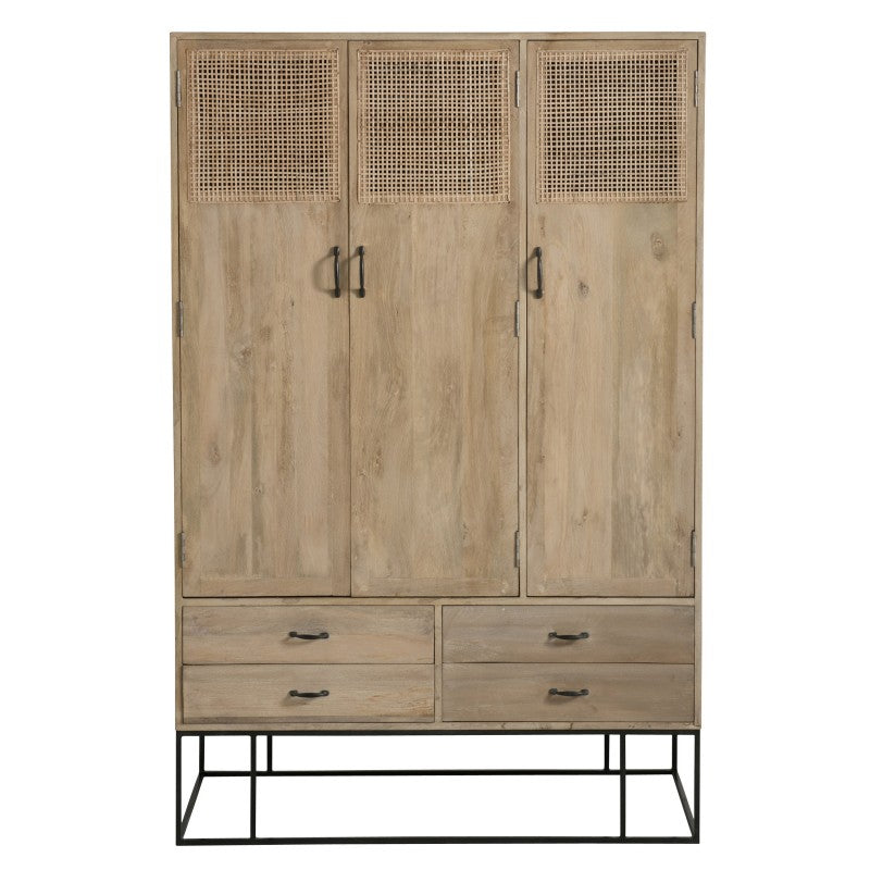 CABINET 7 NATURE MANGO WOOD WITH 3 DOORS 4 DRAWERS