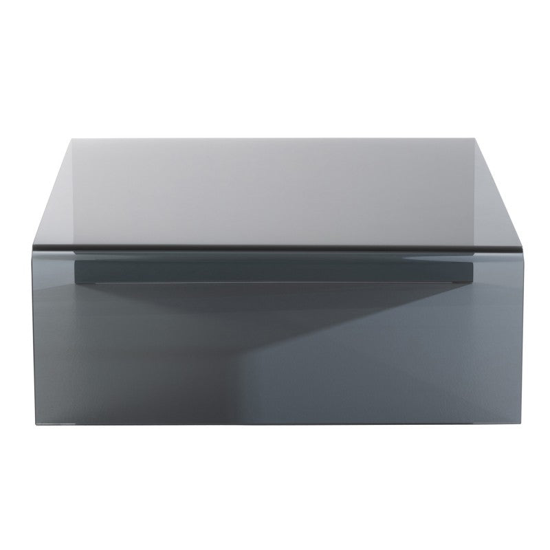 CAFE TABLE SQ SMOKE GLASS 100