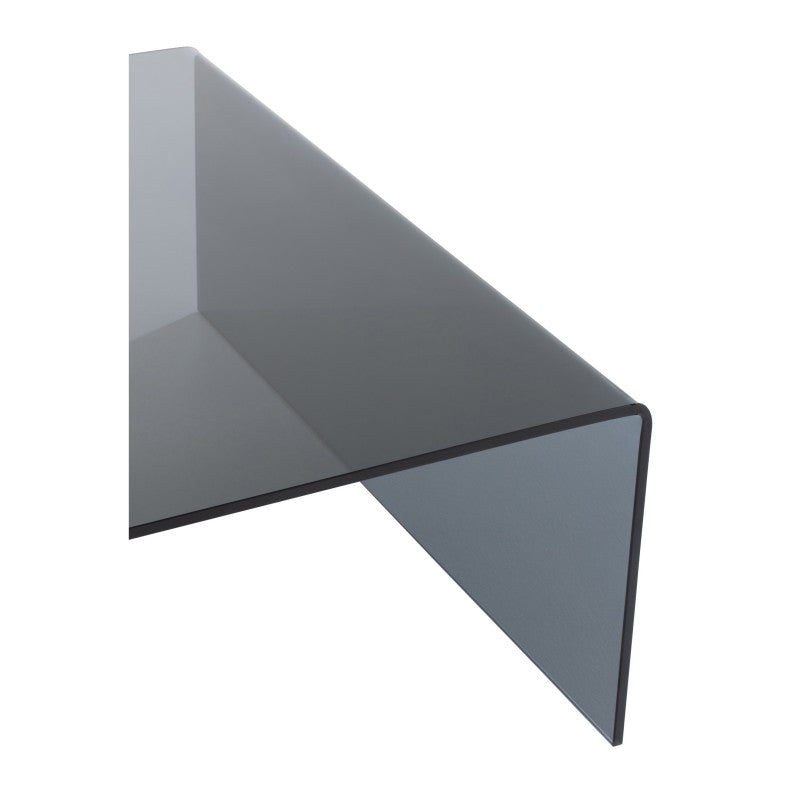 CAFE TABLE SQ SMOKE GLASS 100